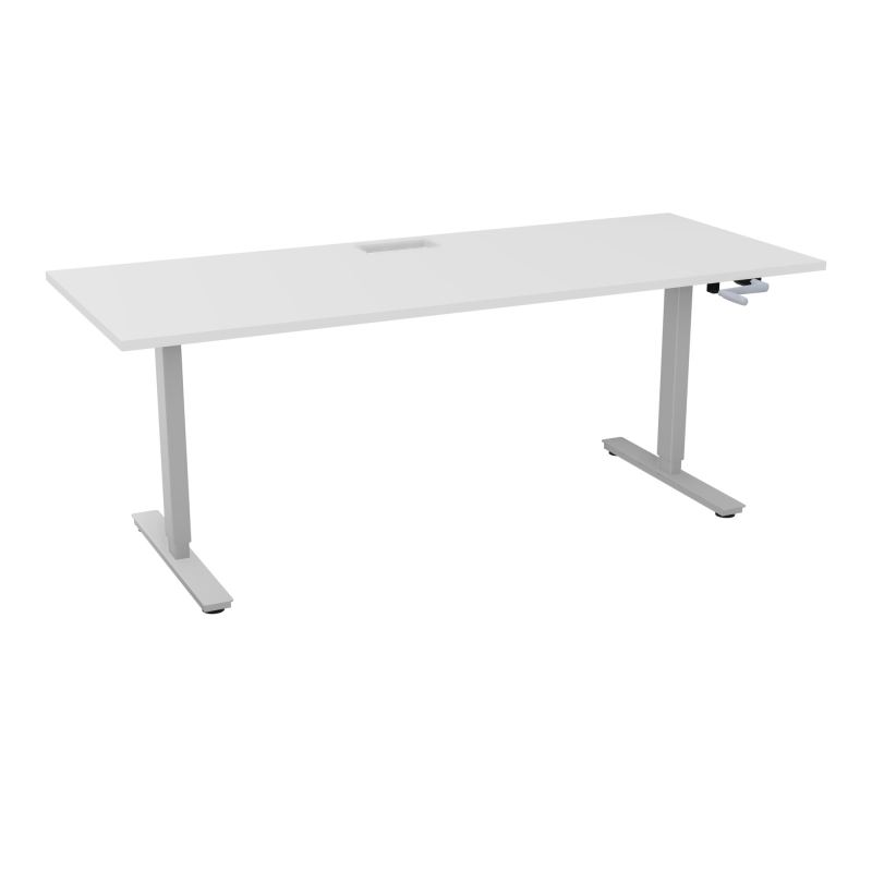 AXEL 2 BUREAU RECT 200X80+ DECOUPE TRAPPE + GOUL - SYST.MANIVELLE MG Z4