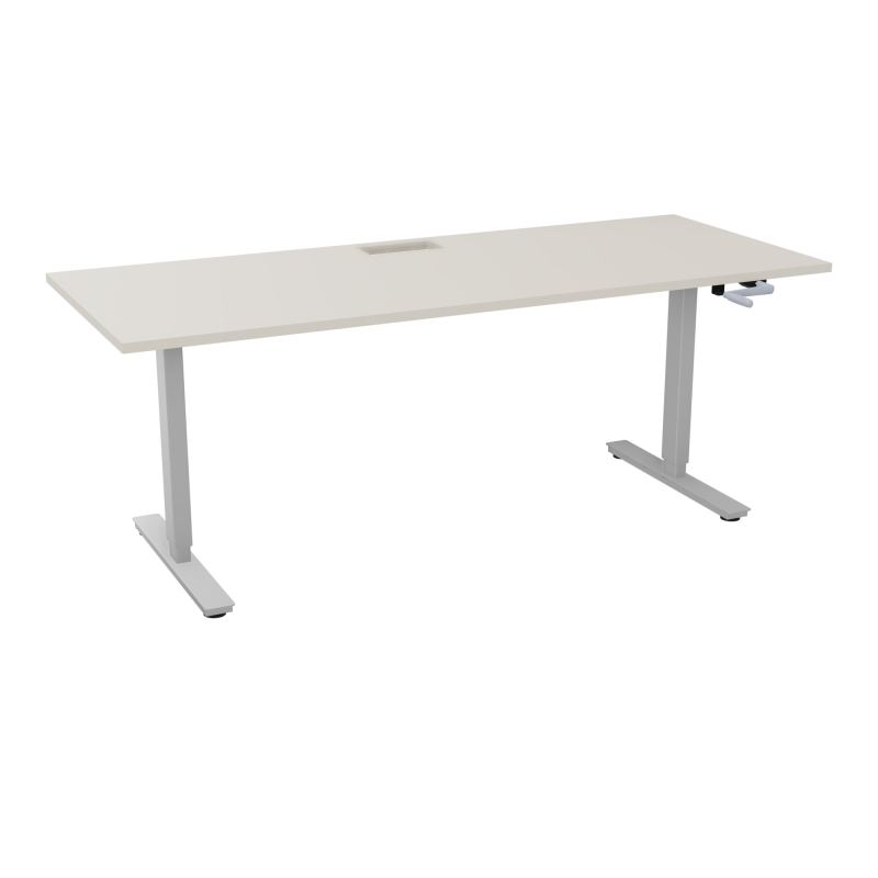 AXEL 2 BUREAU RECT 200X80+ DECOUPE TRAPPE + GOUL - SYST.MANIVELLE N5 Z4