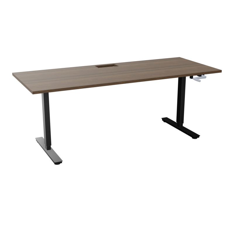 AXEL 2 BUREAU RECT 200X80+ DECOUPE TRAPPE + GOUL - SYST.MANIVELLE N6 SG