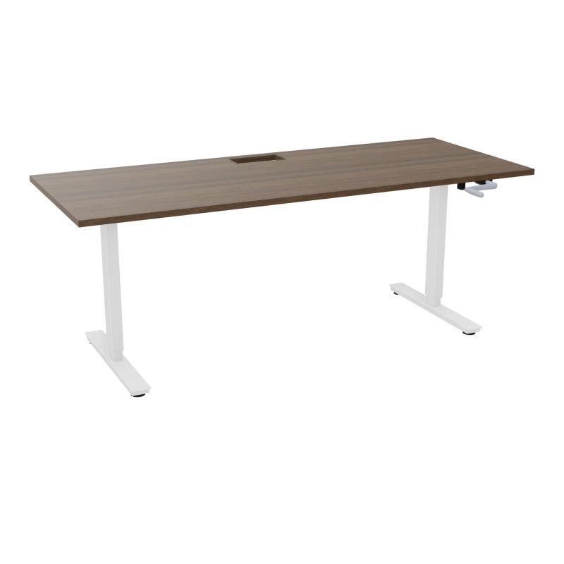 AXEL 2 BUREAU RECT 200X80+ DECOUPE TRAPPE + GOUL - SYST.MANIVELLE N6 SO