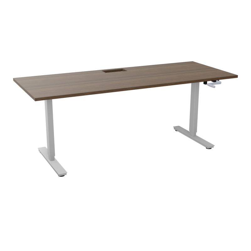 AXEL 2 BUREAU RECT 200X80+ DECOUPE TRAPPE + GOUL - SYST.MANIVELLE N6 Z4