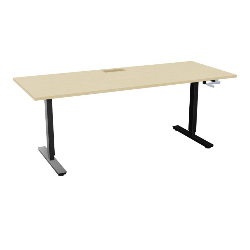 AXEL 2 BUREAU RECT 200X80+ DECOUPE TRAPPE + GOUL - SYST.MANIVELLE N8 SG