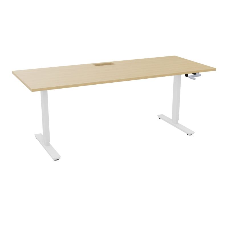 AXEL 2 BUREAU RECT 200X80+ DECOUPE TRAPPE + GOUL - SYST.MANIVELLE R1 SO