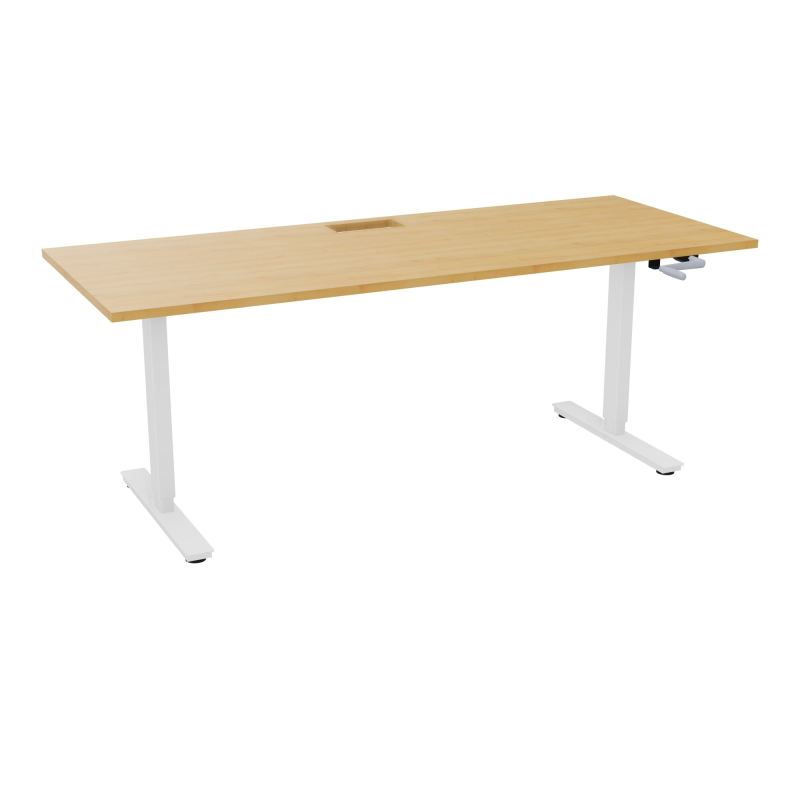 AXEL 2 BUREAU RECT 200X80+ DECOUPE TRAPPE + GOUL - SYST.MANIVELLE R5 SO