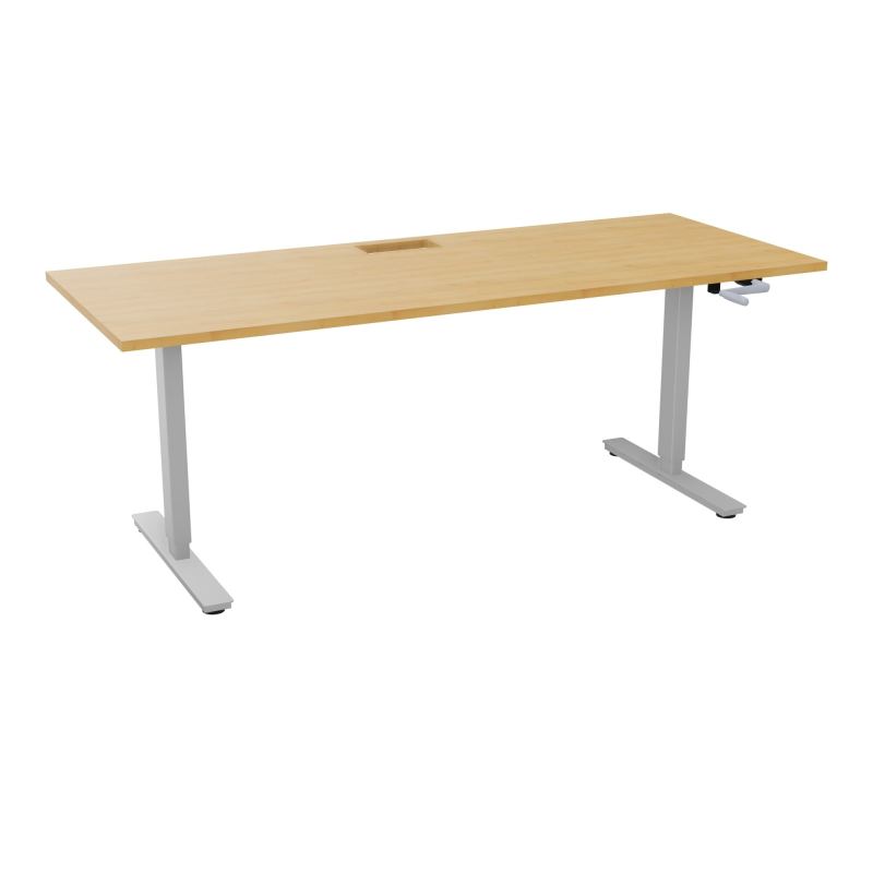 AXEL 2 BUREAU RECT 200X80+ DECOUPE TRAPPE + GOUL - SYST.MANIVELLE R5 Z4