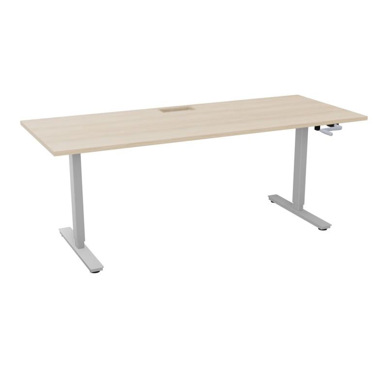 AXEL 2 BUREAU RECT 200X80+ DECOUPE TRAPPE + GOUL - SYST.MANIVELLE RZ Z4
