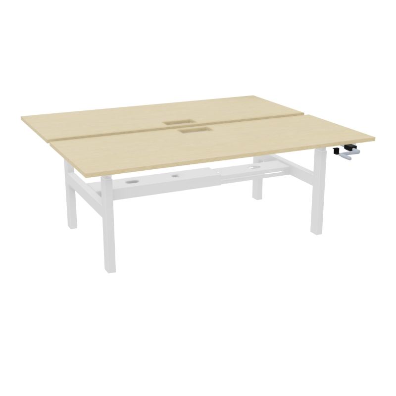 AXEL 2 BENCH 2 x RECT. L200XP80 DECOUPE TRAPPE + GOUL - SYST. MANIVELLE N8 SO