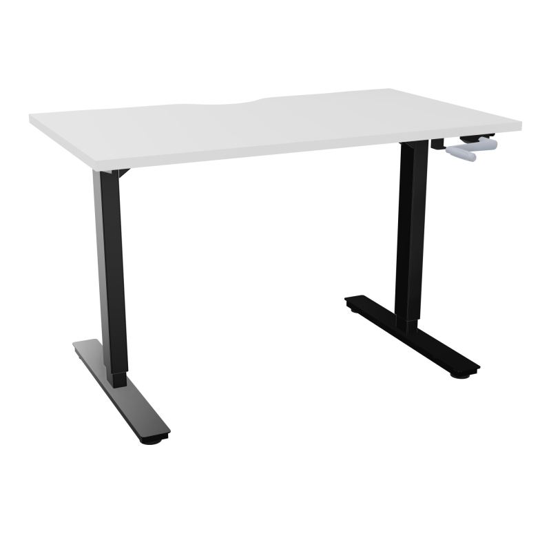 AXEL 2 BUREAU RECT 120X70 ECHANCRURE - SYST. MANIVELLE  MG SG