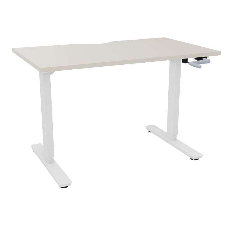 AXEL 2 BUREAU RECT 120X70 ECHANCRURE - SYST. MANIVELLE  N5 SO