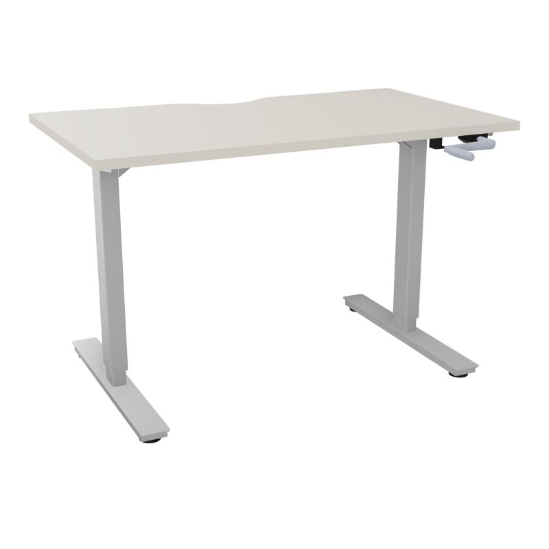 AXEL 2 BUREAU RECT 120X70 ECHANCRURE - SYST. MANIVELLE  N5 Z4