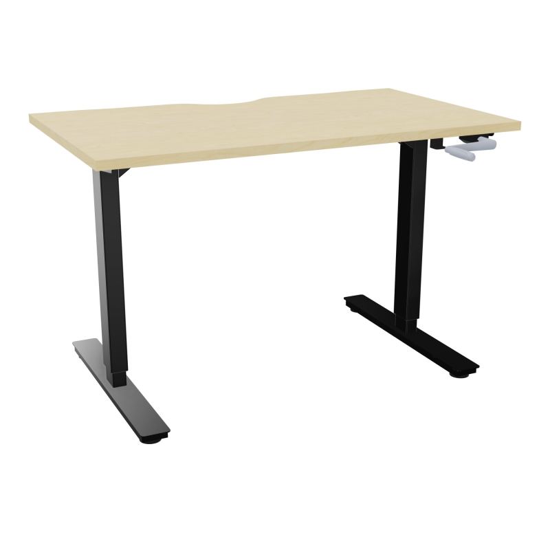AXEL 2 BUREAU RECT 120X70 ECHANCRURE - SYST. MANIVELLE  N8 SG