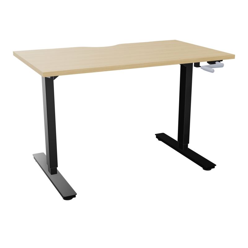 AXEL 2 BUREAU RECT 120X70 ECHANCRURE - SYST. MANIVELLE  R1 SG