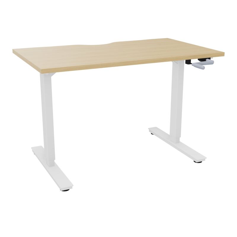AXEL 2 BUREAU RECT 120X70 ECHANCRURE - SYST. MANIVELLE  R1 SO