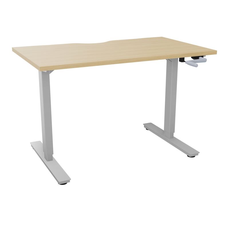 AXEL 2 BUREAU RECT 120X70 ECHANCRURE - SYST. MANIVELLE  R1 Z4