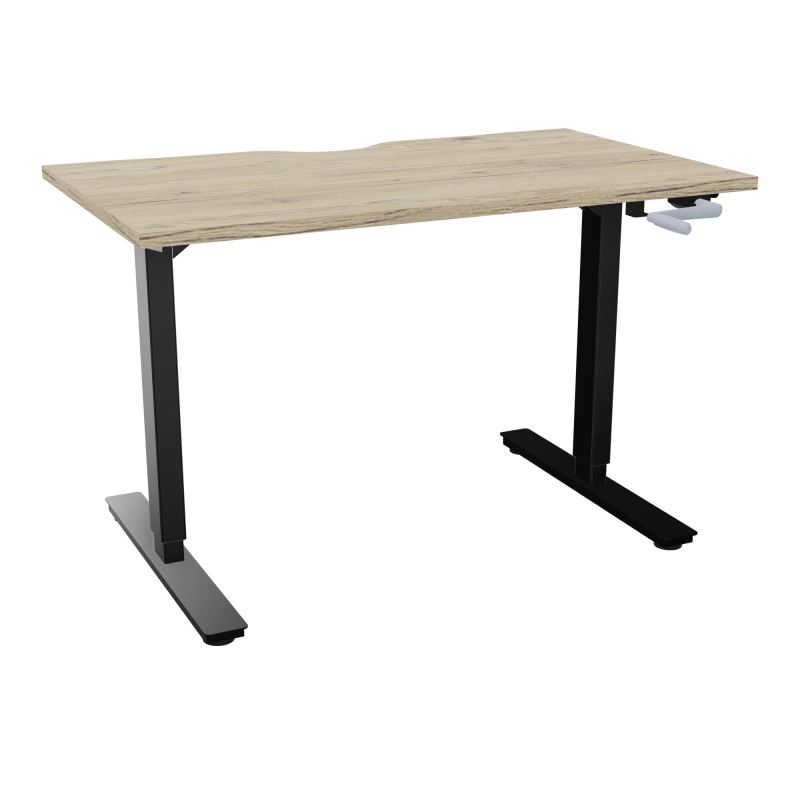 AXEL 2 BUREAU RECT 120X70 ECHANCRURE - SYST. MANIVELLE  R3 SG