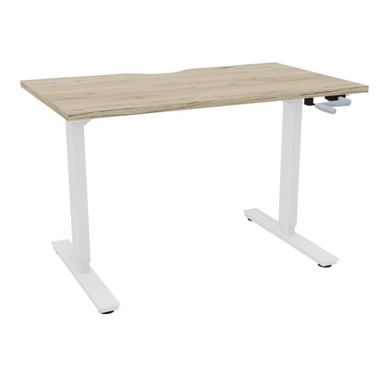 AXEL 2 BUREAU RECT 120X70 ECHANCRURE - SYST. MANIVELLE  R3 SO