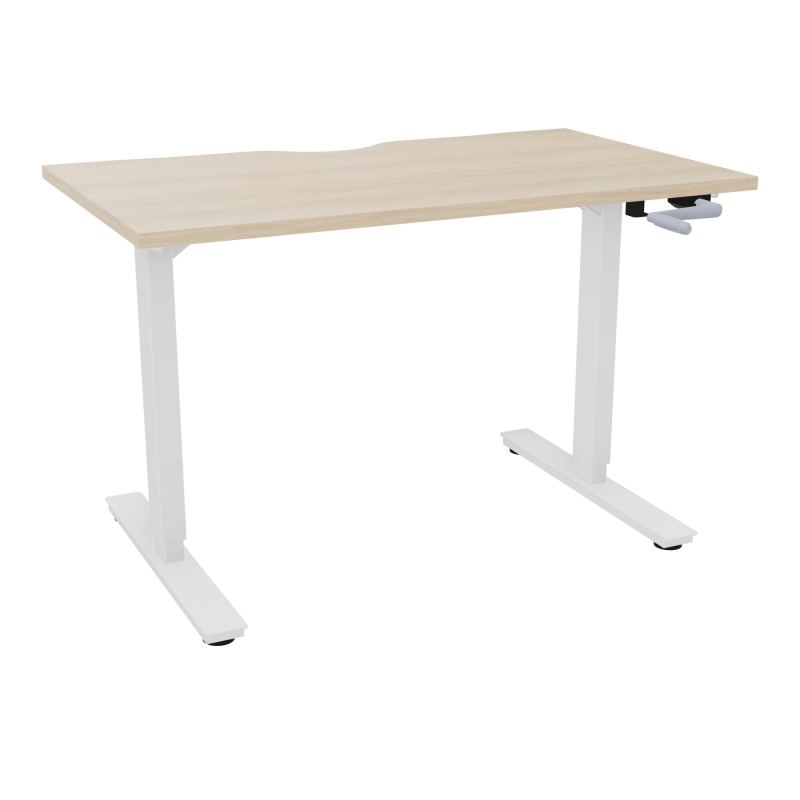 AXEL 2 BUREAU RECT 120X70 ECHANCRURE - SYST. MANIVELLE  RZ SO