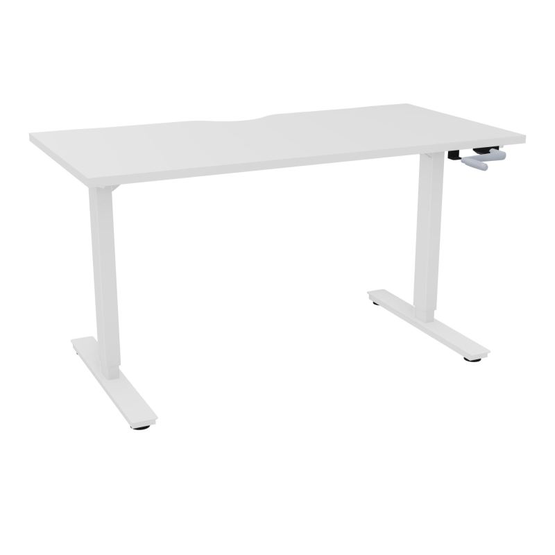 AXEL 2 BUREAU RECT 140X70 ECHANCRURE - SYST. MANIVELLE  MG SO