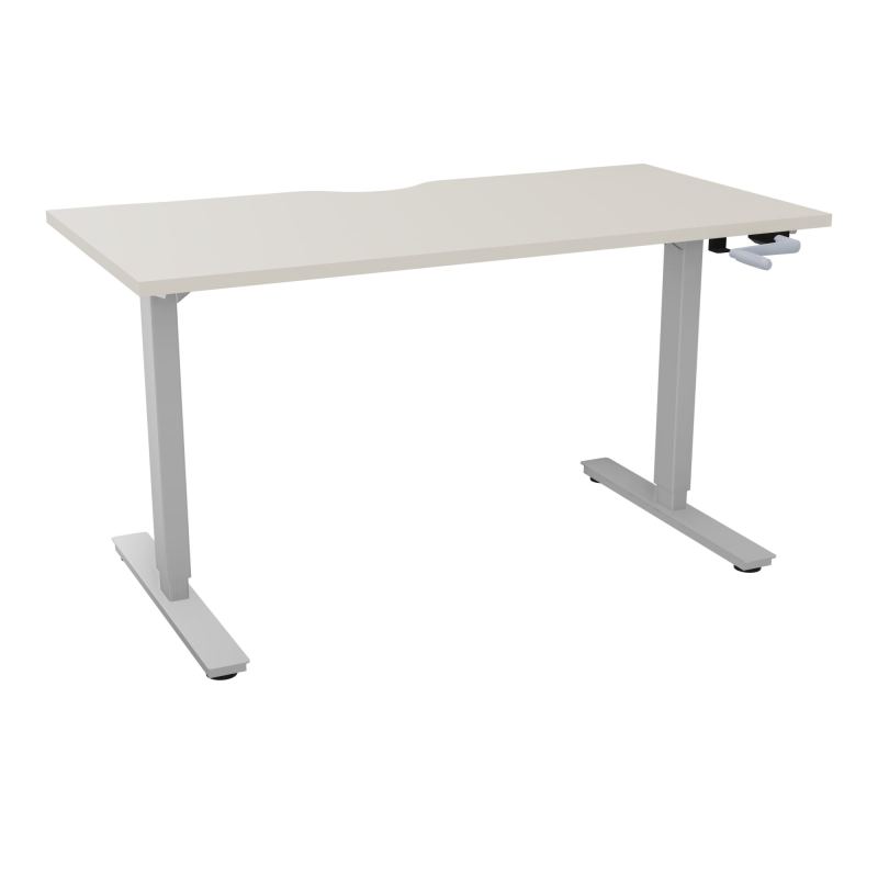 AXEL 2 BUREAU RECT 140X70 ECHANCRURE - SYST. MANIVELLE  N5 Z4