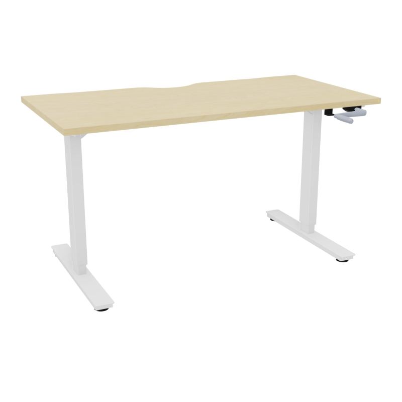 AXEL 2 BUREAU RECT 140X70 ECHANCRURE - SYST. MANIVELLE  N8 SO