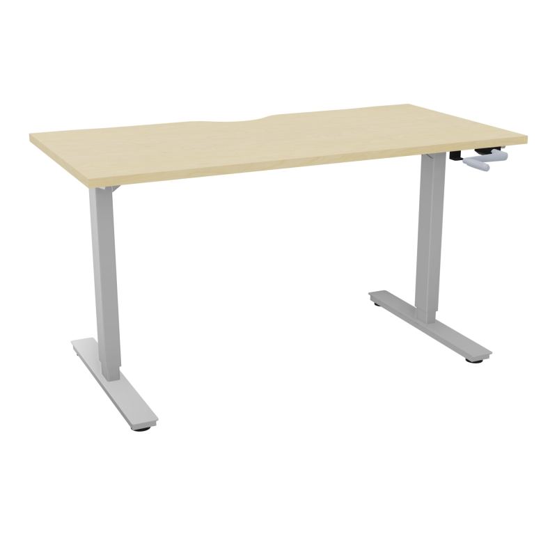 AXEL 2 BUREAU RECT 140X70 ECHANCRURE - SYST. MANIVELLE  N8 Z4