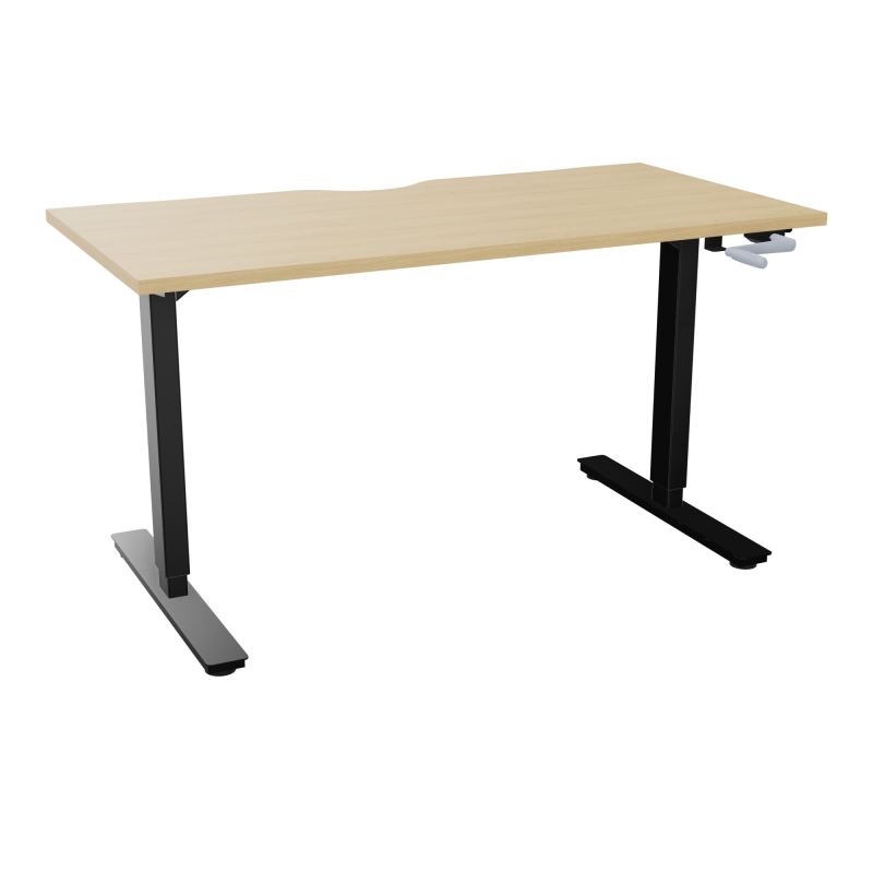 AXEL 2 BUREAU RECT 140X70 ECHANCRURE - SYST. MANIVELLE  R1 SG