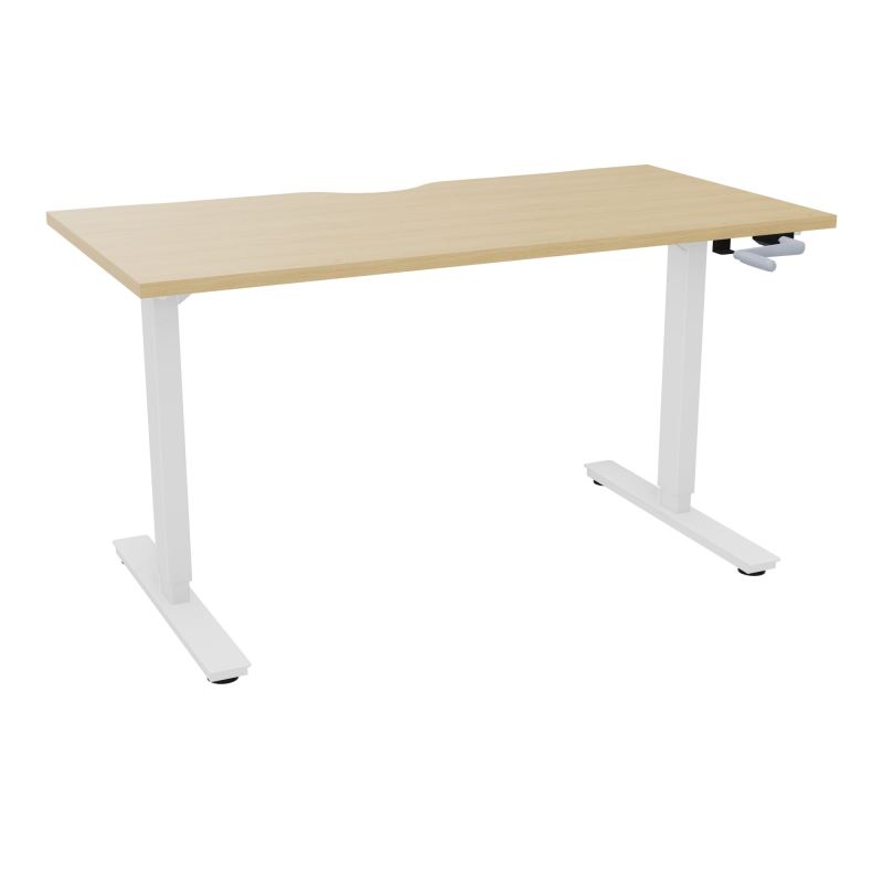 AXEL 2 BUREAU RECT 140X70 ECHANCRURE - SYST. MANIVELLE  R1 SO