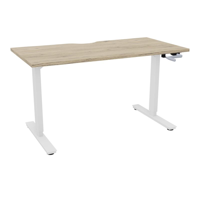 AXEL 2 BUREAU RECT 140X70 ECHANCRURE - SYST. MANIVELLE  R3 SO