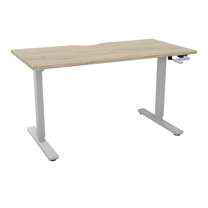 AXEL 2 BUREAU RECT 140X70 ECHANCRURE - SYST. MANIVELLE  R3 Z4