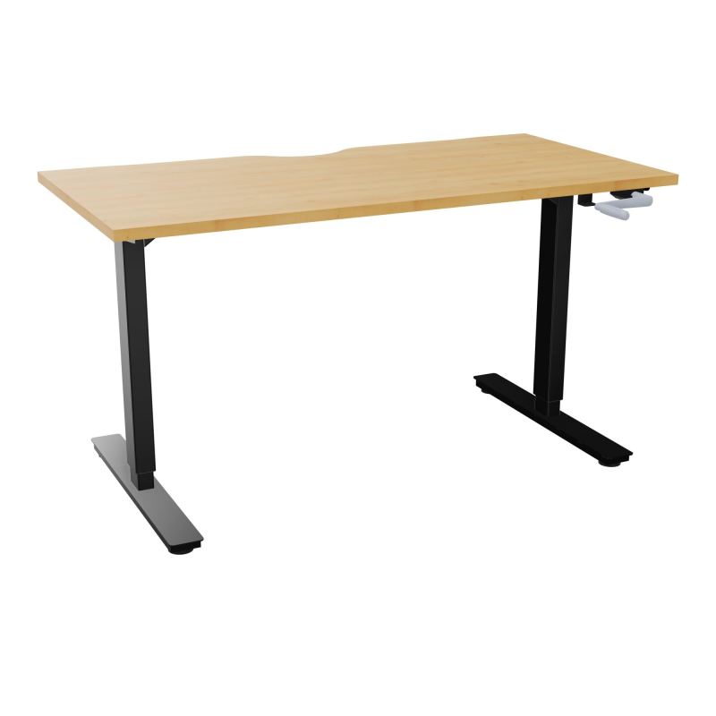 AXEL 2 BUREAU RECT 140X70 ECHANCRURE - SYST. MANIVELLE  R5 SG