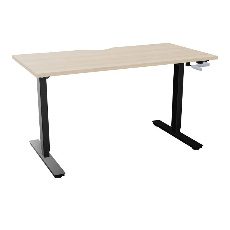 AXEL 2 BUREAU RECT 140X70 ECHANCRURE - SYST. MANIVELLE  RZ SG
