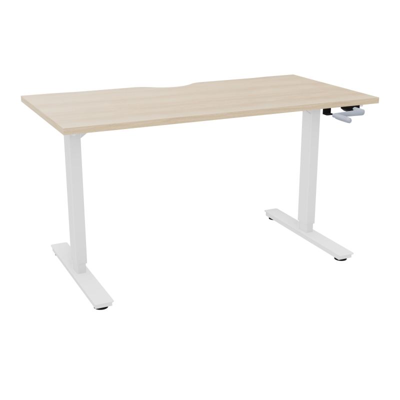 AXEL 2 BUREAU RECT 140X70 ECHANCRURE - SYST. MANIVELLE  RZ SO