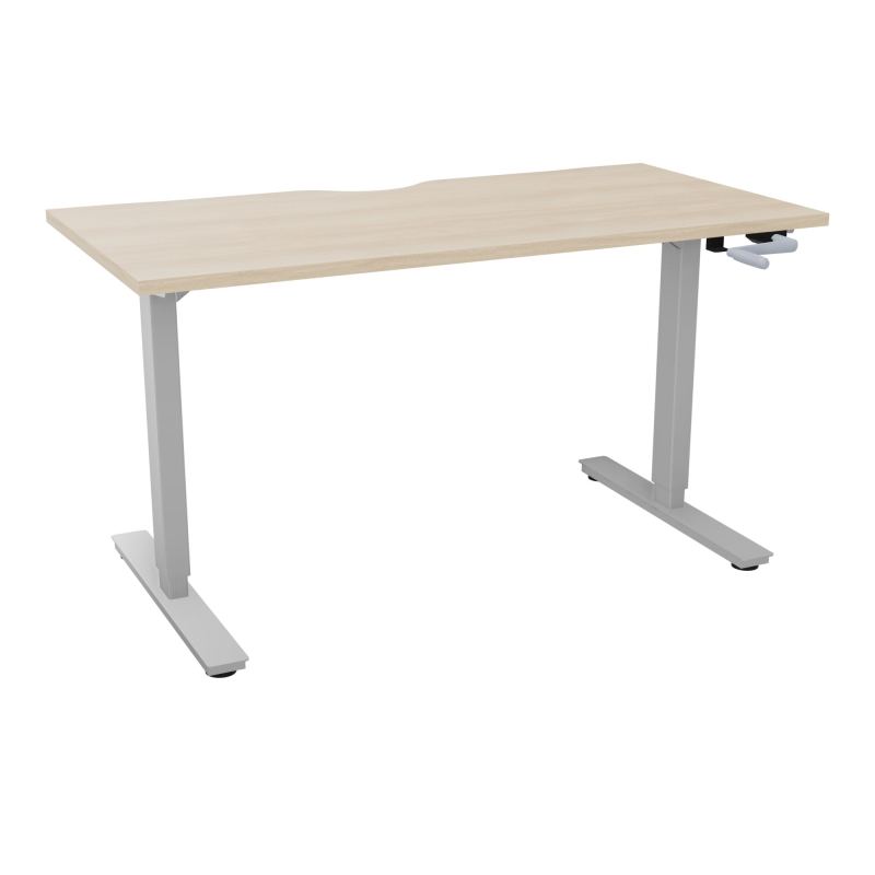 AXEL 2 BUREAU RECT 140X70 ECHANCRURE - SYST. MANIVELLE  RZ Z4