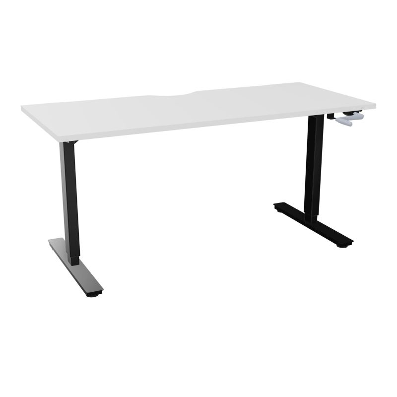 AXEL 2 BUREAU RECT 160X70 ECHANCRURE - SYST. MANIVELLE  MG SG