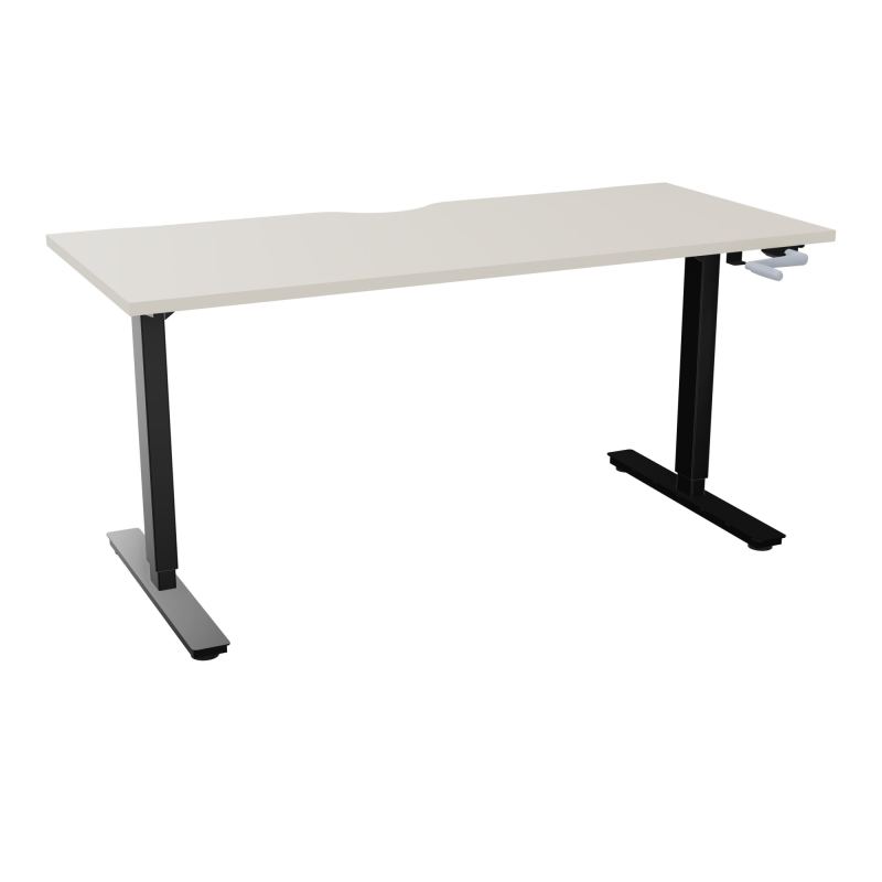 AXEL 2 BUREAU RECT 160X70 ECHANCRURE - SYST. MANIVELLE  N5 SG
