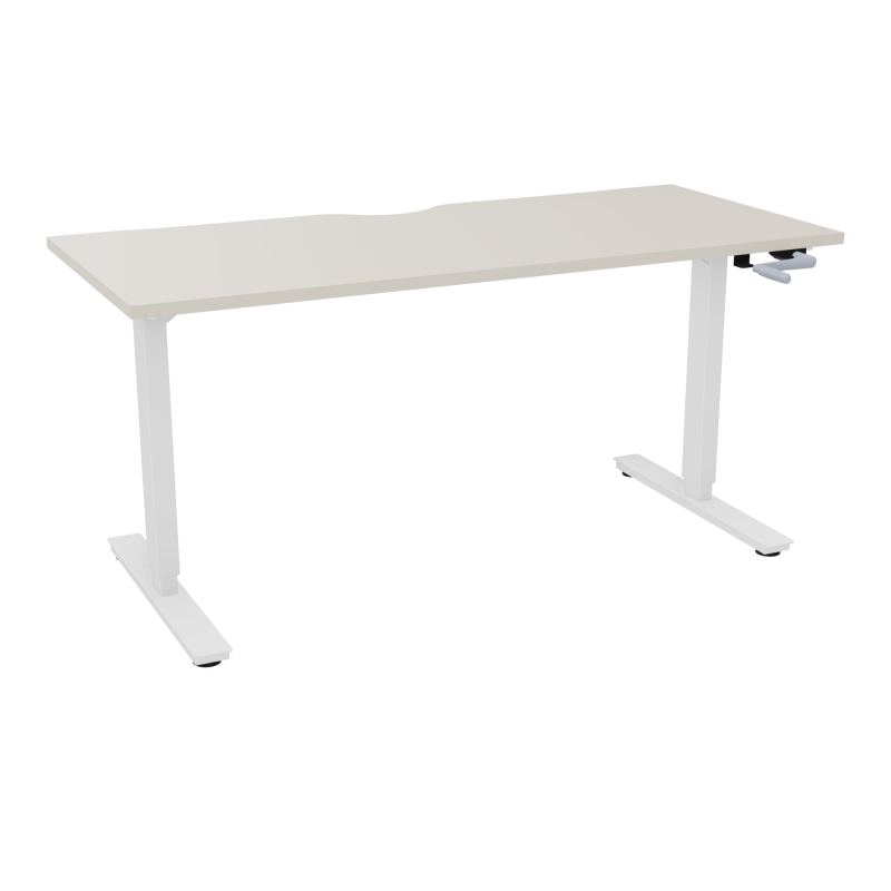 AXEL 2 BUREAU RECT 160X70 ECHANCRURE - SYST. MANIVELLE  N5 SO