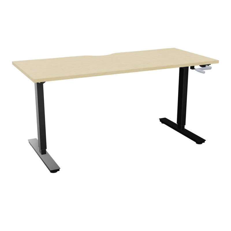 AXEL 2 BUREAU RECT 160X70 ECHANCRURE - SYST. MANIVELLE  N8 SG