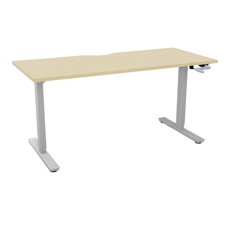 AXEL 2 BUREAU RECT 160X70 ECHANCRURE - SYST. MANIVELLE  N8 Z4
