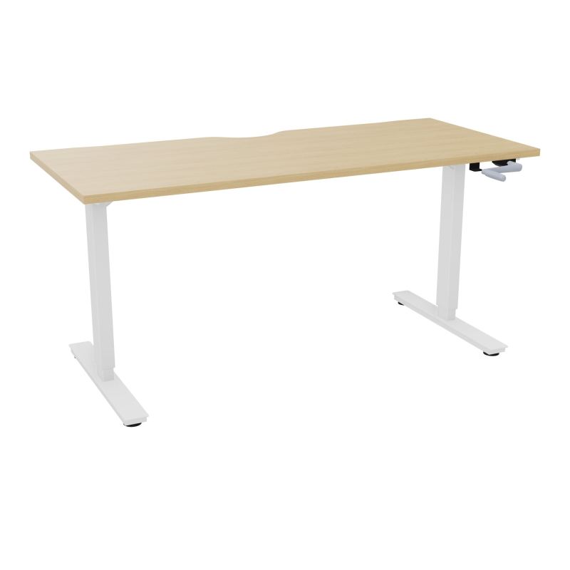 AXEL 2 BUREAU RECT 160X70 ECHANCRURE - SYST. MANIVELLE  R1 SO