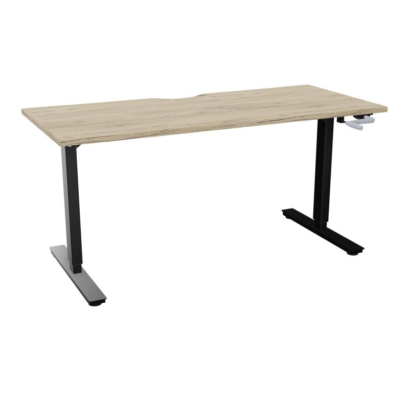 AXEL 2 BUREAU RECT 160X70 ECHANCRURE - SYST. MANIVELLE  R3 SG