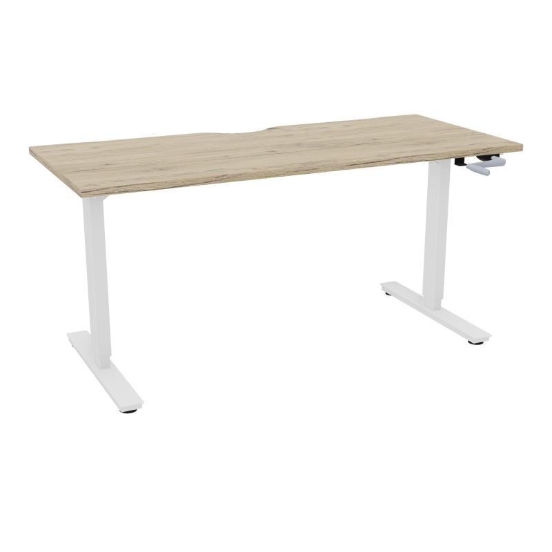 AXEL 2 BUREAU RECT 160X70 ECHANCRURE - SYST. MANIVELLE  R3 SO