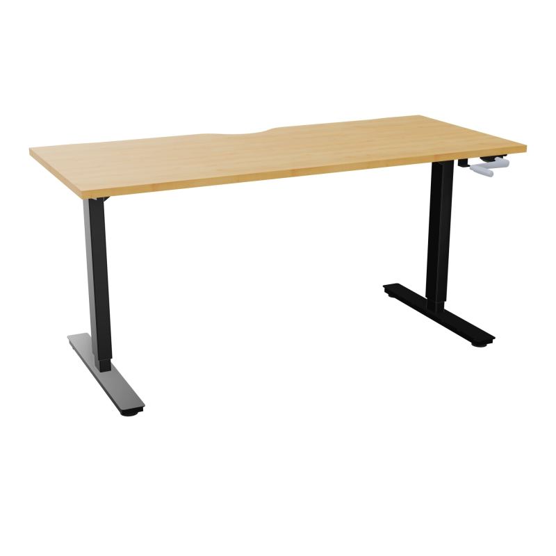 AXEL 2 BUREAU RECT 160X70 ECHANCRURE - SYST. MANIVELLE  R5 SG