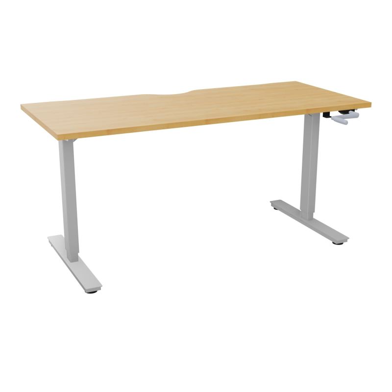 AXEL 2 BUREAU RECT 160X70 ECHANCRURE - SYST. MANIVELLE  R5 Z4