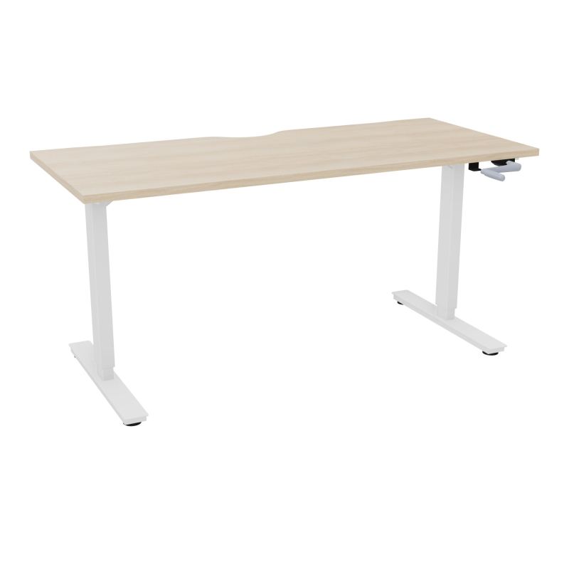 AXEL 2 BUREAU RECT 160X70 ECHANCRURE - SYST. MANIVELLE  RZ SO