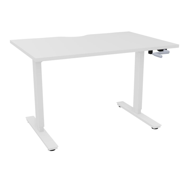 AXEL 2 BUREAU RECT 120X80 ECHANCRURE - SYST. MANIVELLE  MG SO