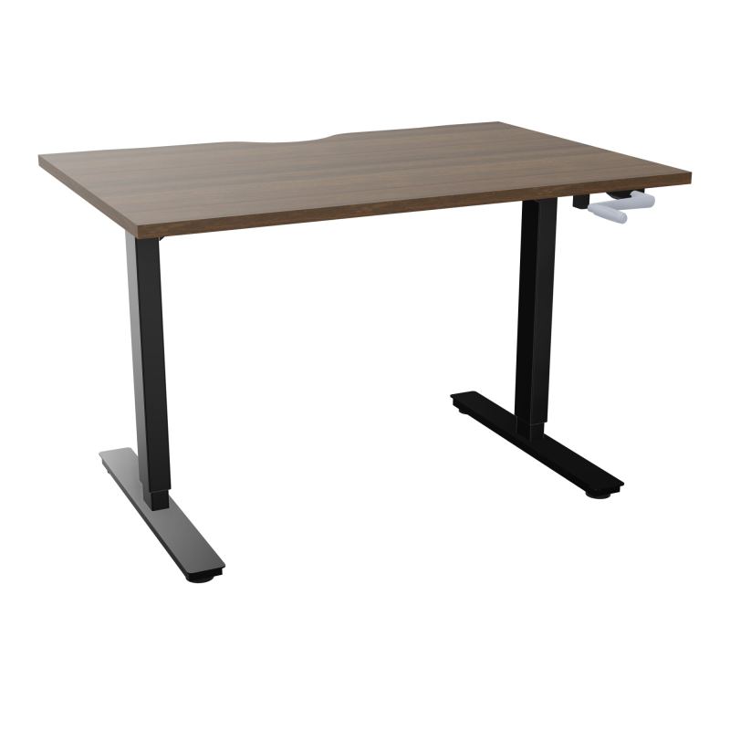AXEL 2 BUREAU RECT 120X80 ECHANCRURE - SYST. MANIVELLE  N6 SG