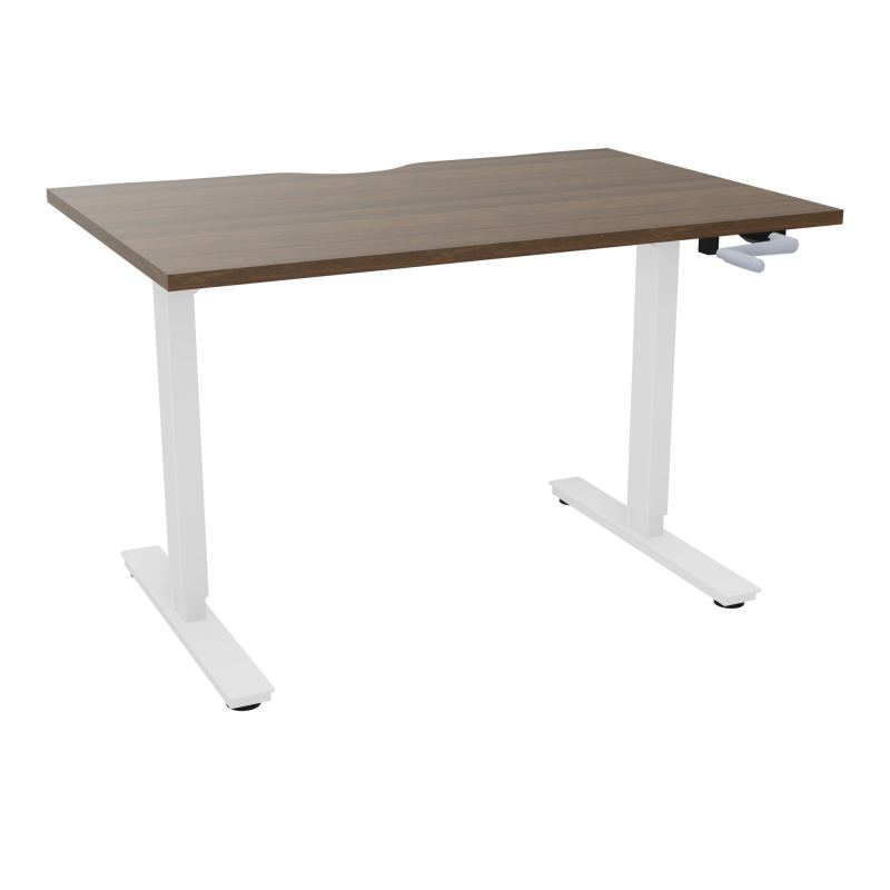 AXEL 2 BUREAU RECT 120X80 ECHANCRURE - SYST. MANIVELLE  N6 SO