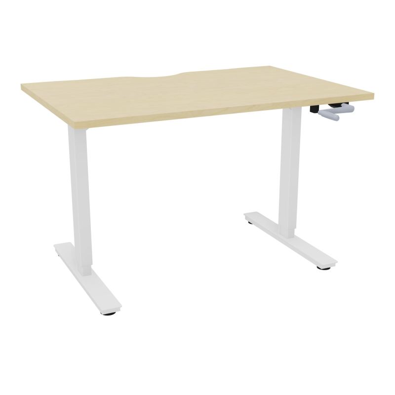 AXEL 2 BUREAU RECT 120X80 ECHANCRURE - SYST. MANIVELLE  N8 SO