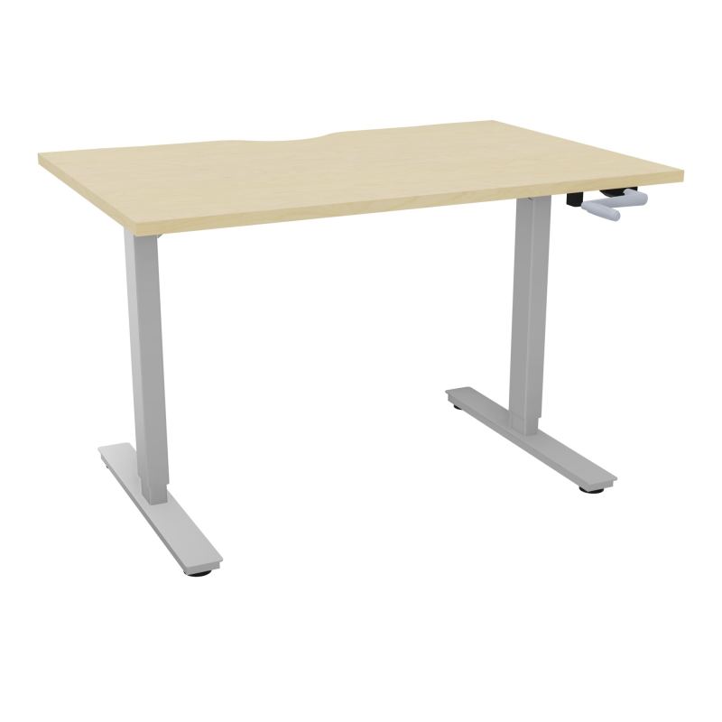 AXEL 2 BUREAU RECT 120X80 ECHANCRURE - SYST. MANIVELLE  N8 Z4