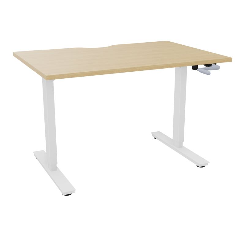 AXEL 2 BUREAU RECT 120X80 ECHANCRURE - SYST. MANIVELLE  R1 SO